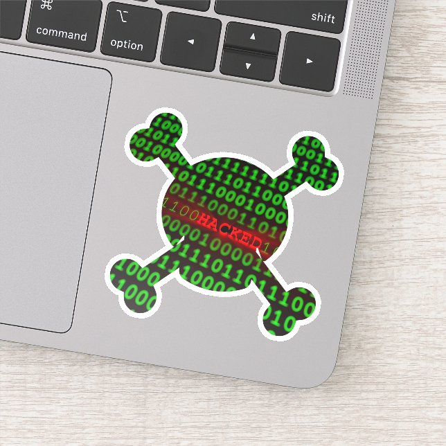 Pegatina Hackeado (Detalle)