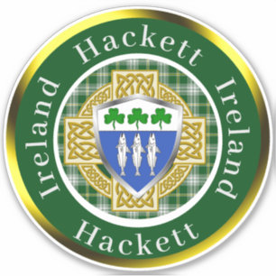 Pegatina Hackett Shield y Celtic Cross Personalizado