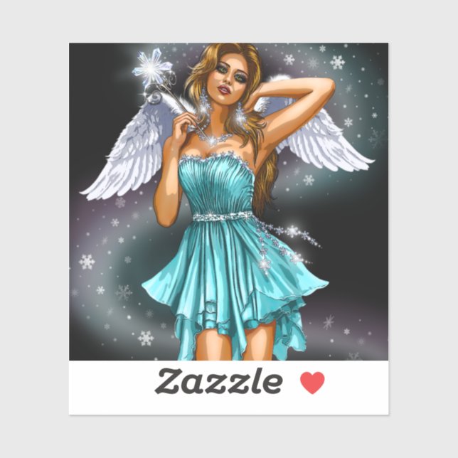 Pegatina Hada femenina mágica (Hoja)