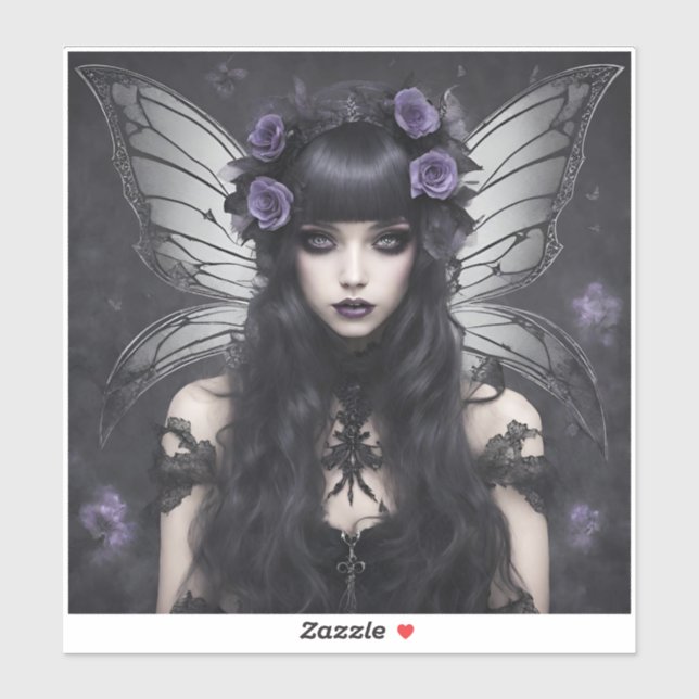 Pegatina Hada gótica (Hoja)