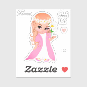 Pegatina Hadas y flores