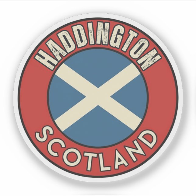 Pegatina Haddington, Escocia (Anverso)