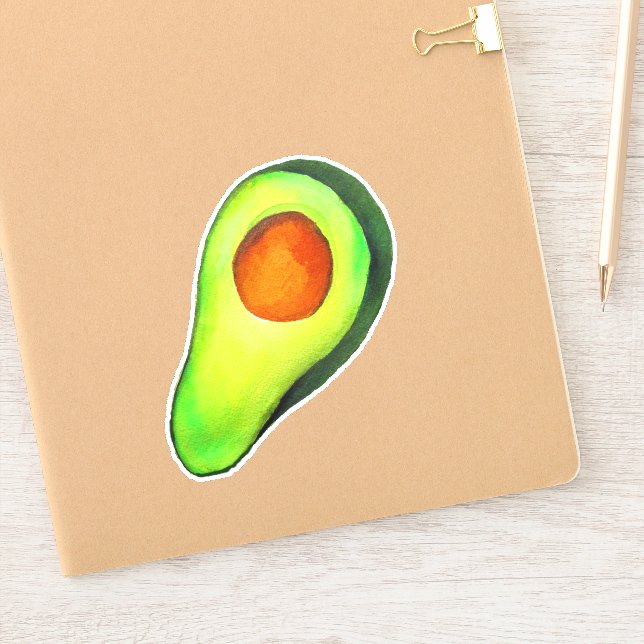 Pegatina Hadicto al aguacate arte lindo verde (Cuaderno)