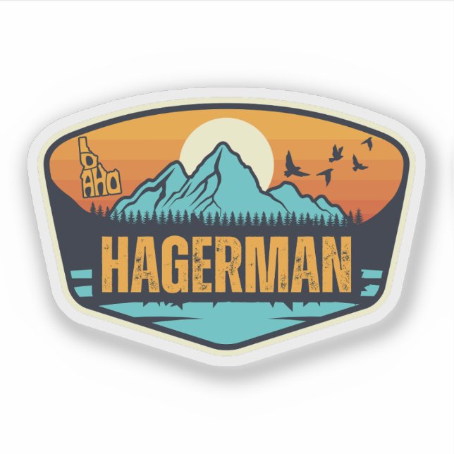 Pegatina Hagerman, Idaho (Anverso)