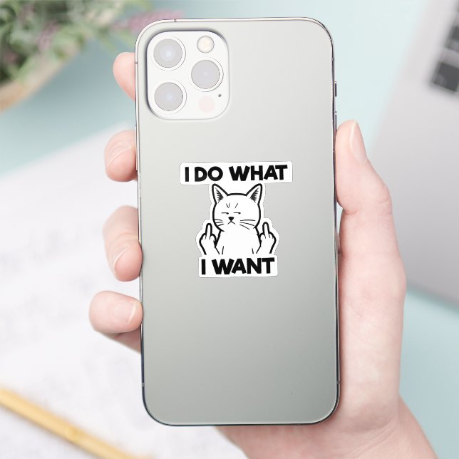 Pegatina Hago Lo Que Quiero Gato (Teléfono)