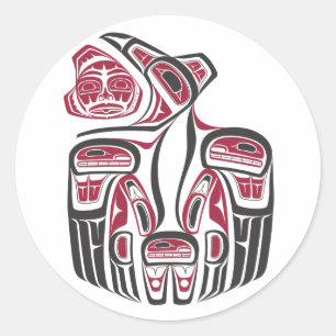 Pegatina Haida Raven