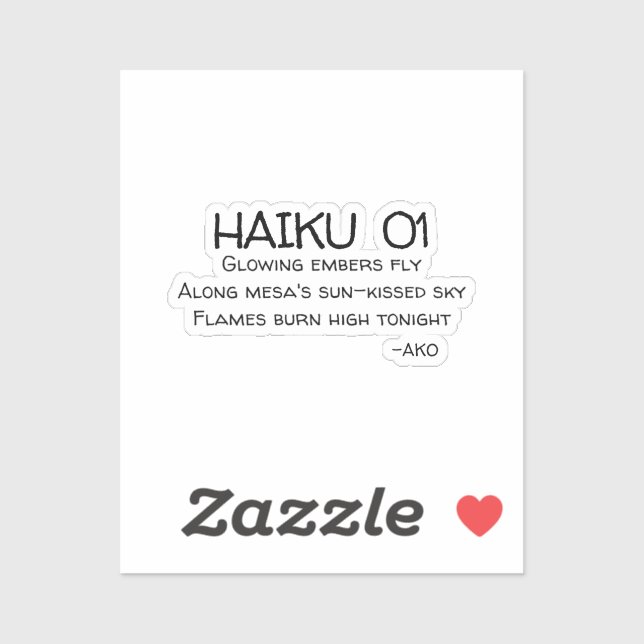PEGATINA HAIKU 01 (Hoja)
