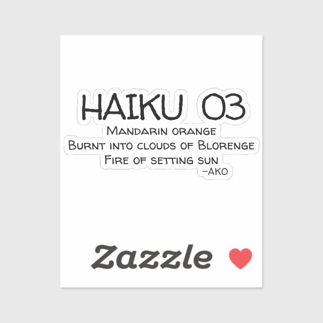 PEGATINA HAIKU 03 (Hoja)