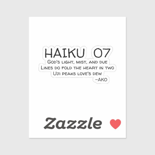 PEGATINA HAIKU 07 (Hoja)