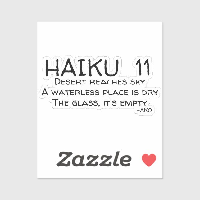 PEGATINA HAIKU 11 (Hoja)