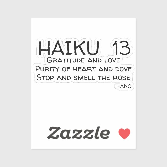 PEGATINA HAIKU 13 (Hoja)