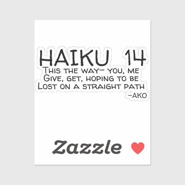 PEGATINA HAIKU 14 (Hoja)