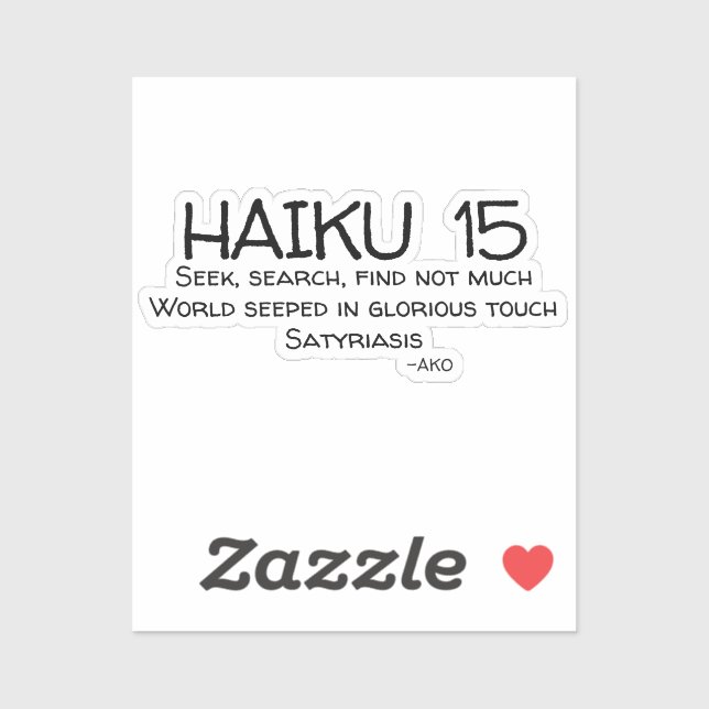 PEGATINA HAIKU 15 (Hoja)