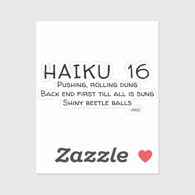 PEGATINA HAIKU 16 (Hoja)