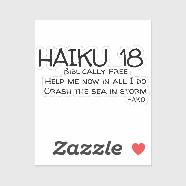 PEGATINA HAIKU 18 (Hoja)
