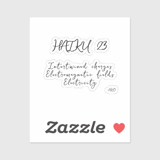 PEGATINA HAIKU 23 (Hoja)