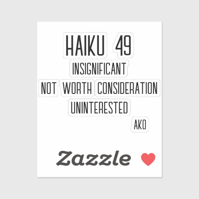 PEGATINA HAIKU 49 (Hoja)