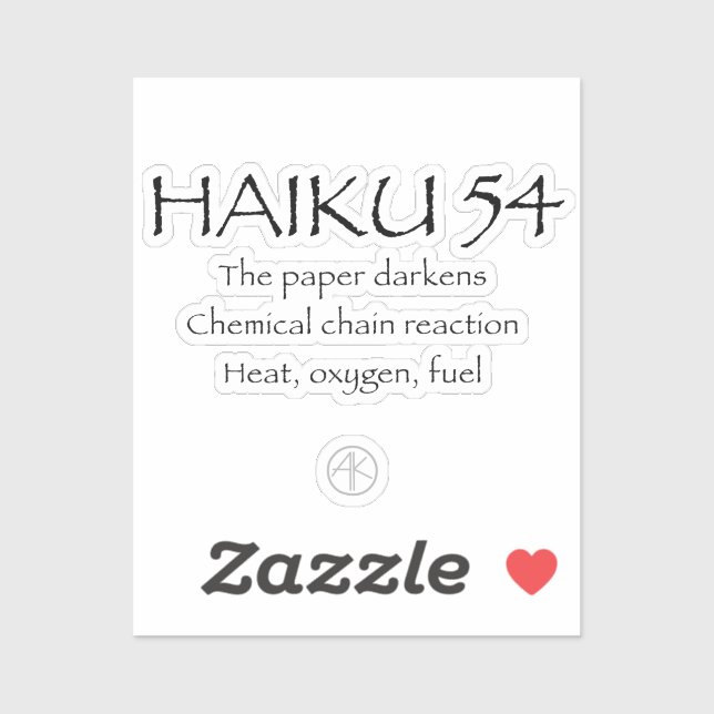 PEGATINA HAIKU 54 (Hoja)