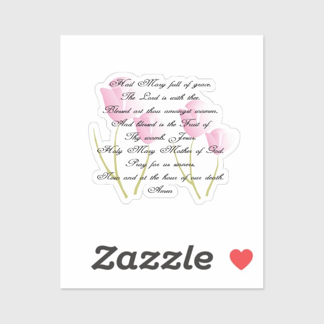 Pegatina Hail Mary Prayer (Hoja)