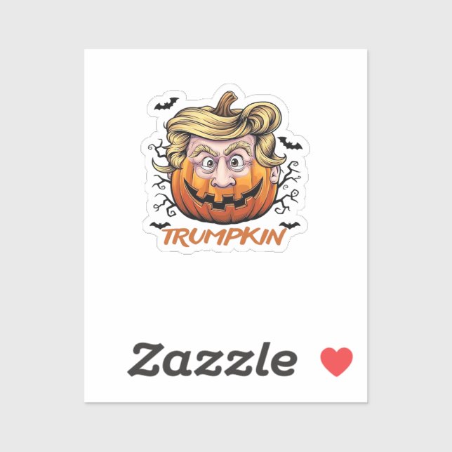 Pegatina Hair Funny Pumpkin Halloween Boo - Humor político (Hoja)