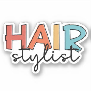 Pegatina Hair Stylist Retro Hairdresser Cute