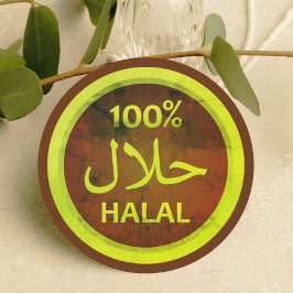 Pegatina halal 100% rústico
