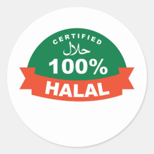 Pegatina halal de certificado islámico