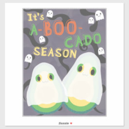 Pegatina Halloween A-BOO-Cado Fantasía Cute Aguacates