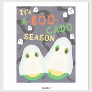 Pegatina Halloween A-BOO-Cado Fantasía Cute Aguacates