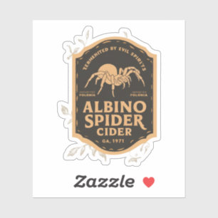 Pegatina Halloween Albino Spider Cides Brujas Poción Botell