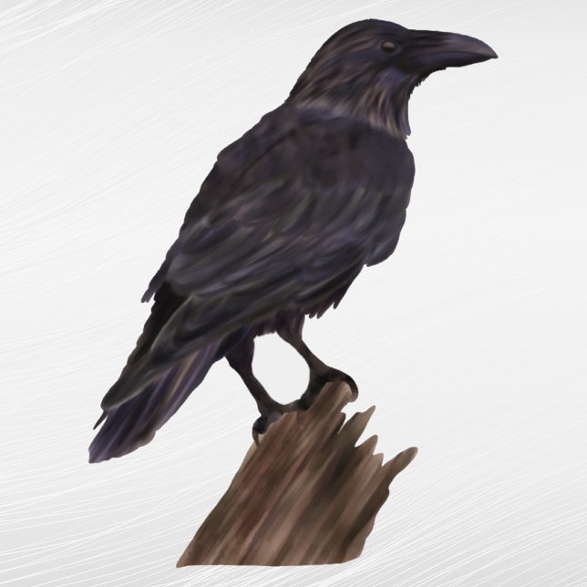 Pegatina Halloween Black Crow Watercolor (Subido por el creador)