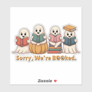 Pegatina Halloween Bookish Ghosts lectura libros