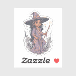 Pegatina Halloween, bruja 7 bebé, bruja divertida, para niñ