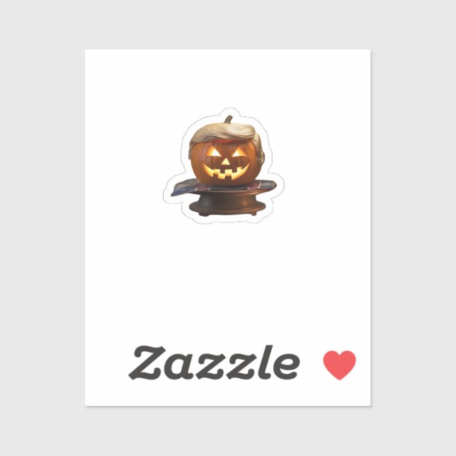 Pegatina Halloween, Calabaza Trumpkin, hacer grande Hallowe (Hoja)
