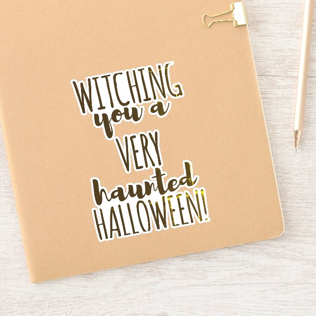 Pegatina Halloween - cita graciosa (Cuaderno)