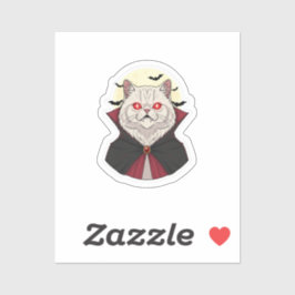 Pegatina Halloween con un gato persa