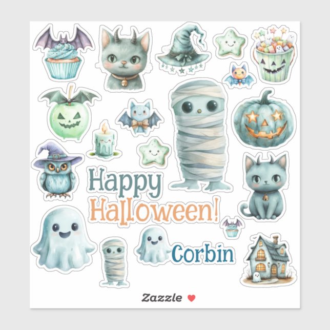 Pegatina Halloween Customize Cut Vinyl Sticker (Hoja)