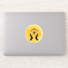 Pegatina Halloween de Fortune Teller Hand Moon