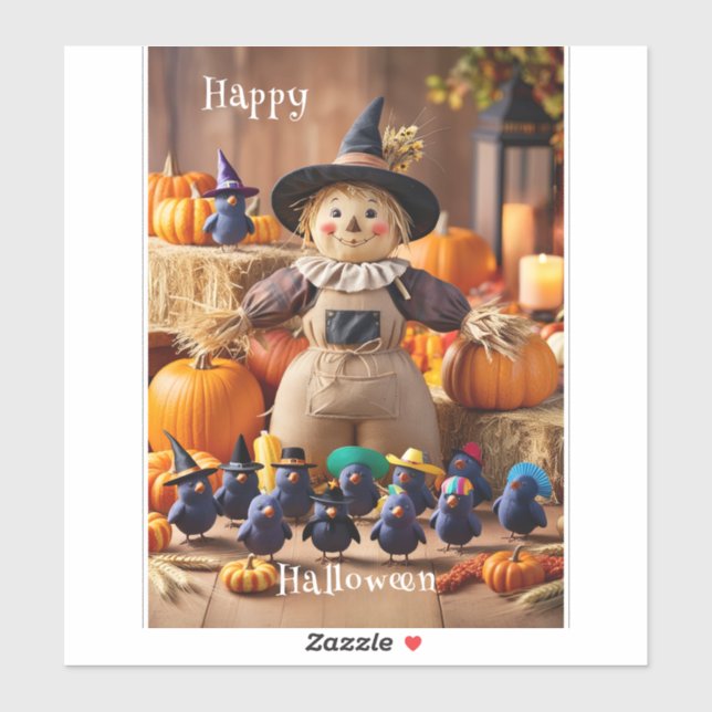 Pegatina Halloween del estribillo festivo y del parche de c (Hoja)