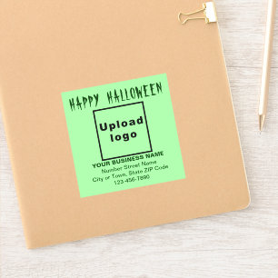 Pegatina Halloween Empresarial Light Green Square Vinyl