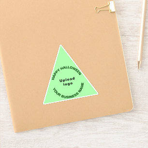 Pegatina Halloween Empresarial Triángulo Verde Luz Vinyl