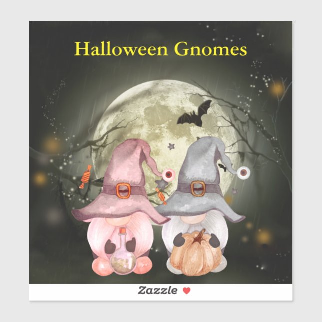 Pegatina Halloween Gnomes Full Moon Vinyl (Hoja)