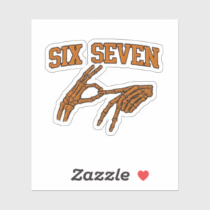 Pegatina Halloween lenguaje de Rótulo de seis memes 67 maso