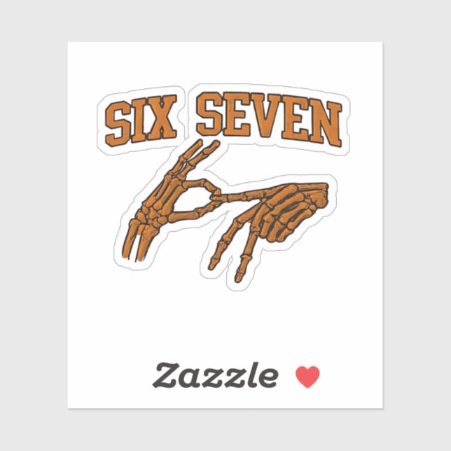 Pegatina Halloween lenguaje de Rótulo de seis memes 67 maso (Hoja)