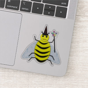 Pegatina Halloween Magic Bee Witch