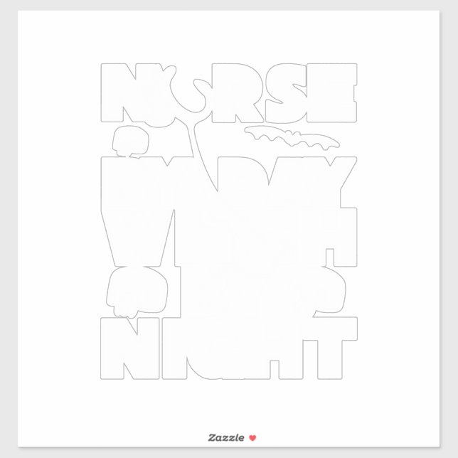 Pegatina Halloween Nurse By Day Witch By Nights (Hoja)