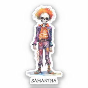 Pegatina Halloween Personalizado Cute Kid Zombie (6)