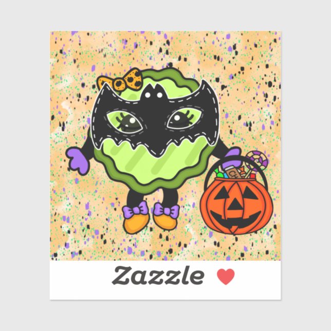 Pegatina Halloween Pickle | Pickle de vacaciones (Hoja)