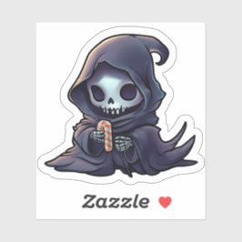 Pegatina Halloween Psichofriends Cute Reaper Personalizado
