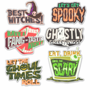 Pegatina Halloween Pun Variety Sheet